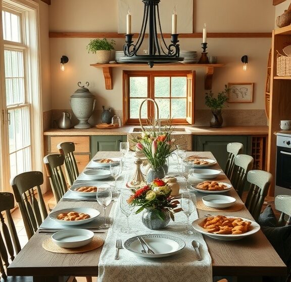 12 Stunning Farmhouse Kitchen Table Decor Ideas