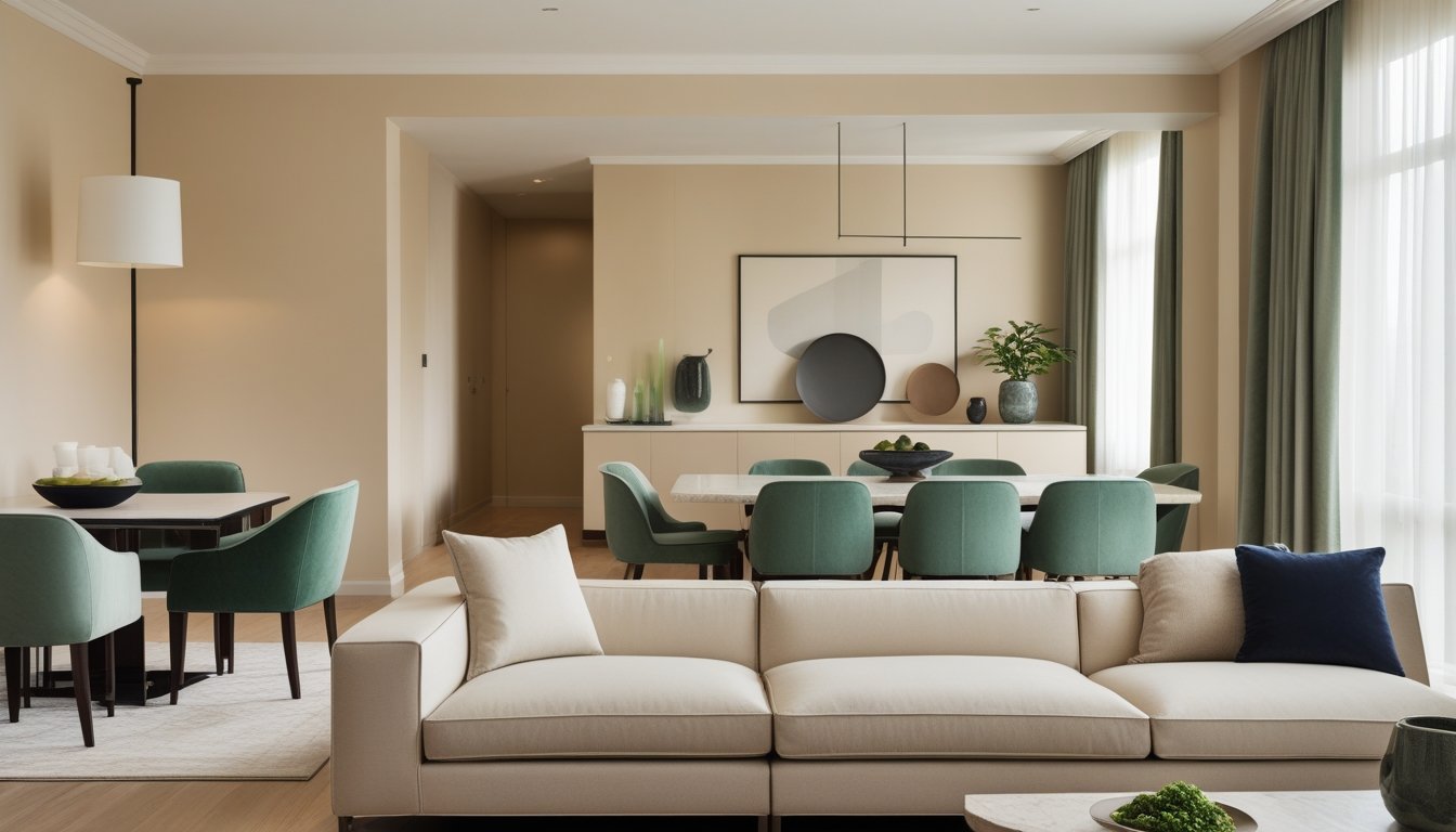 16 Elegant Open Concept Living and Dining Room