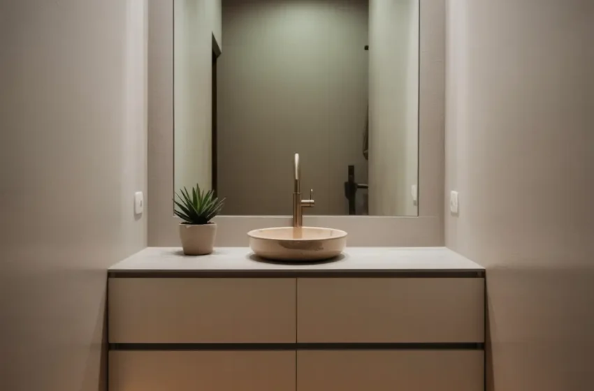 wood tile bathroom
