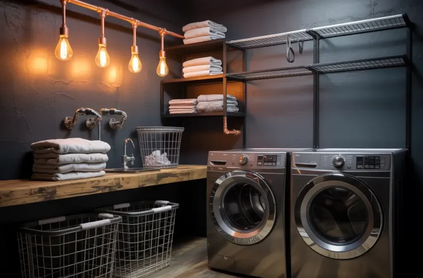  15 Modern Moody Laundry Room Sleek Dark Vibes
