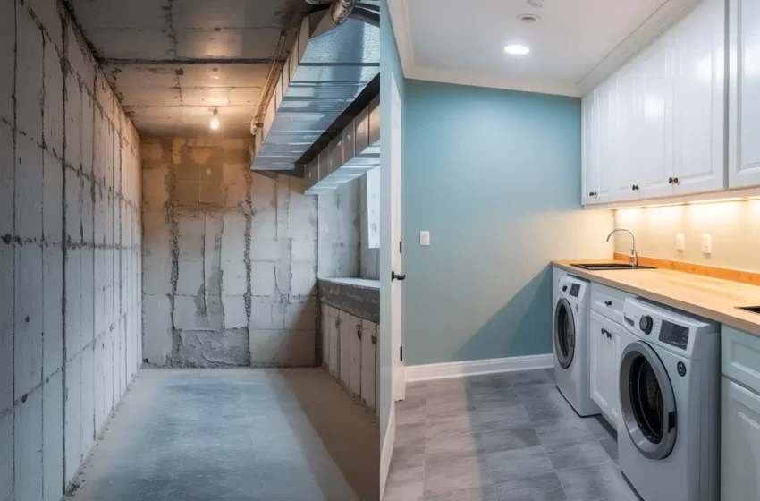  15 Cozy Basement Laundry Room Decor Ideas
