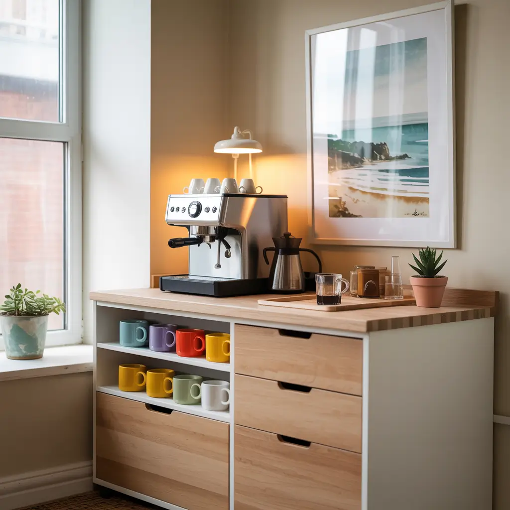 coffee bar ideas for small spaces