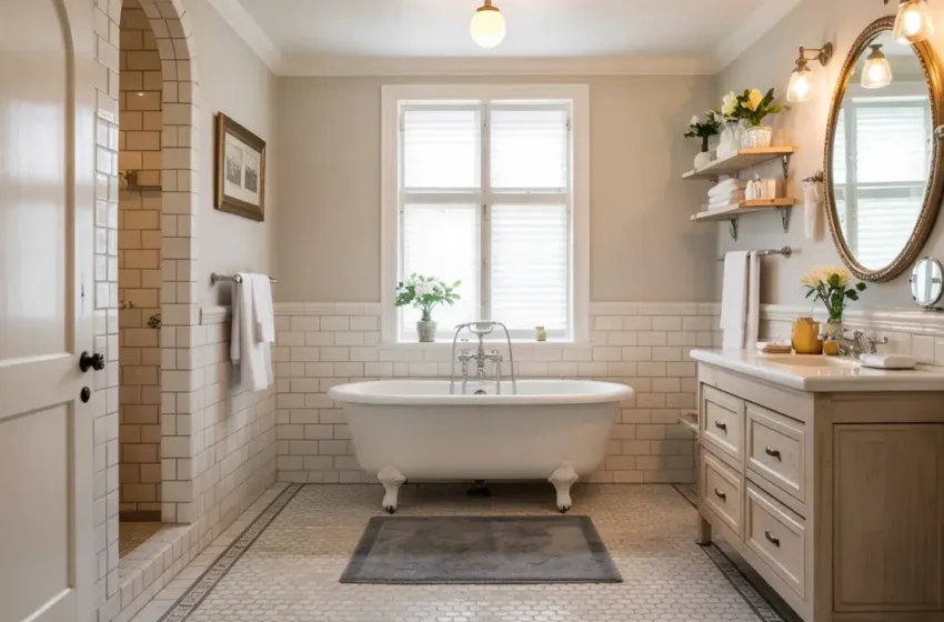  15 Classic Penny Tile Bathroom Floor Ideas That Feel Luxe