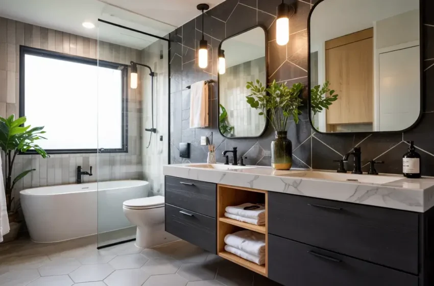  15 Elegant Black Tile Bathroom Ideas for Luxury Style
