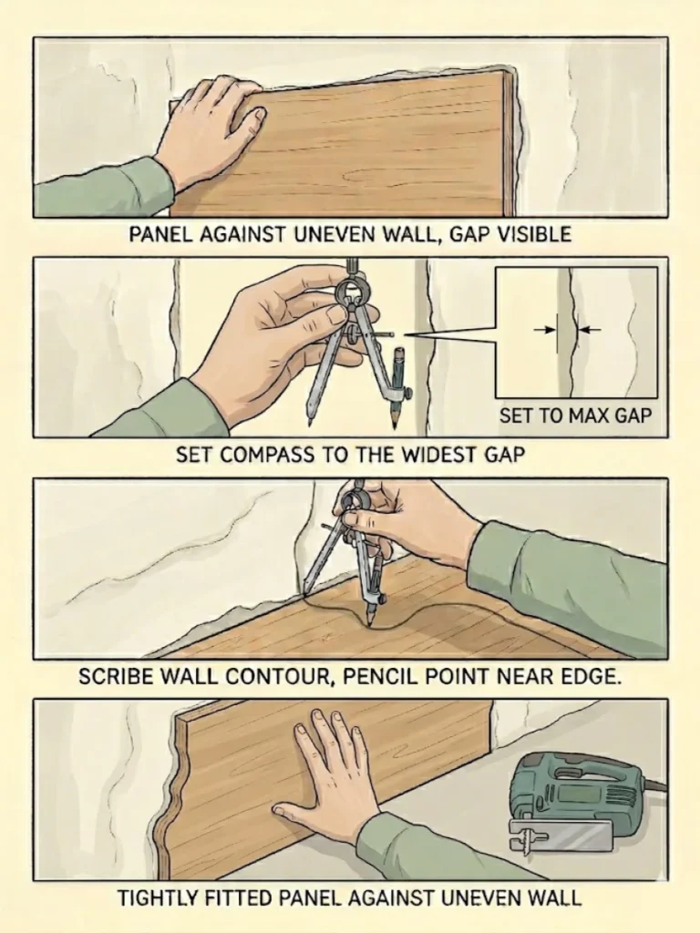 Scribing to a Wall That Isn't Straight