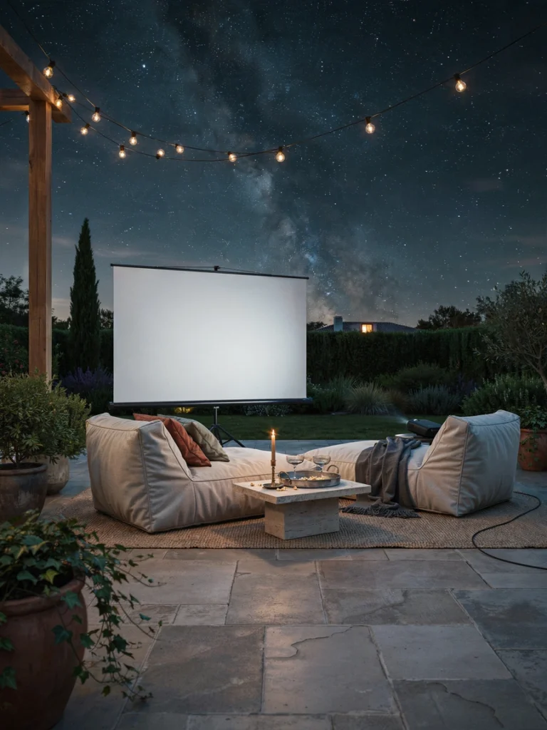 A Backyard Movie Screen
