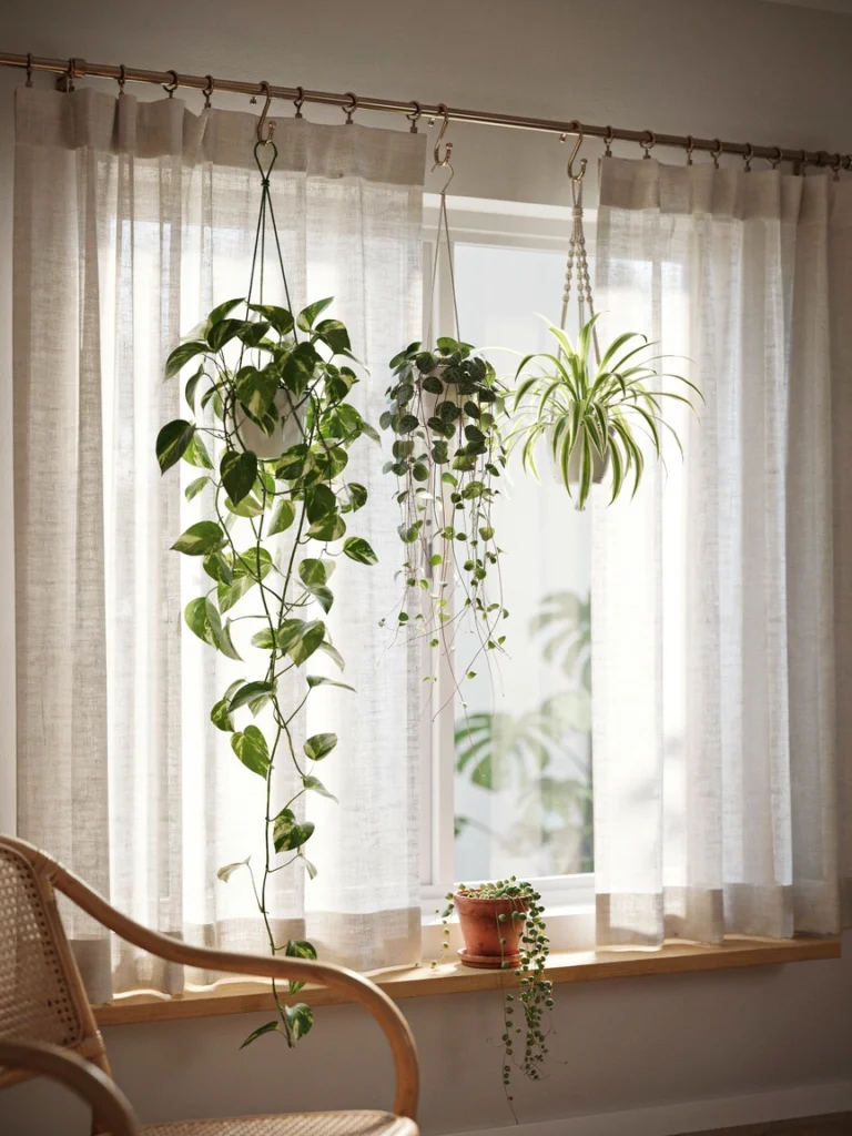 Plants on the Curtain Rod