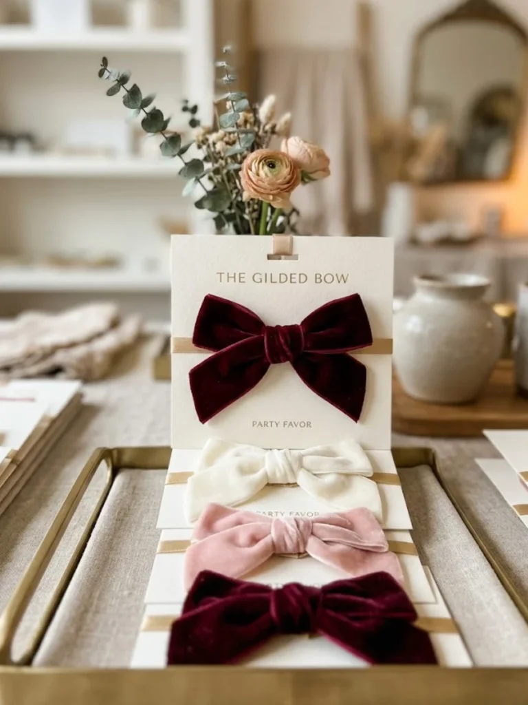 Velvet Bow Party Favors
