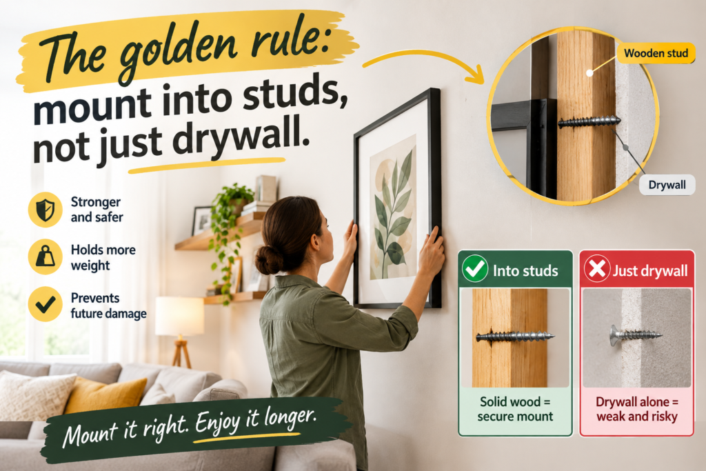 Choose a solid shelf, not a hollow box